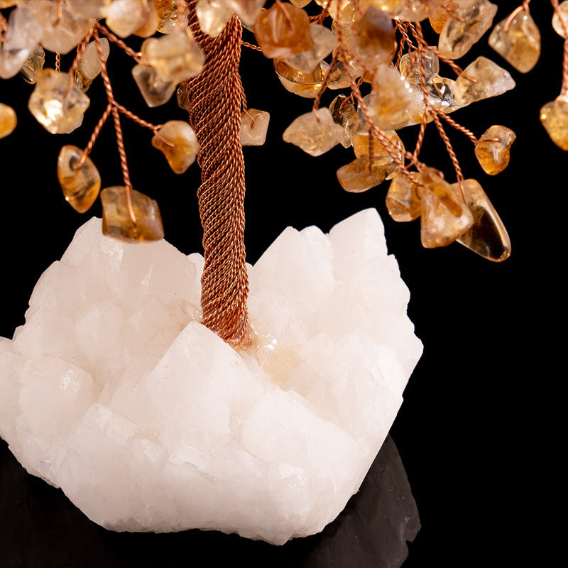 Apaisement – Arbre de Vie en Citrine et Quartz Clair
