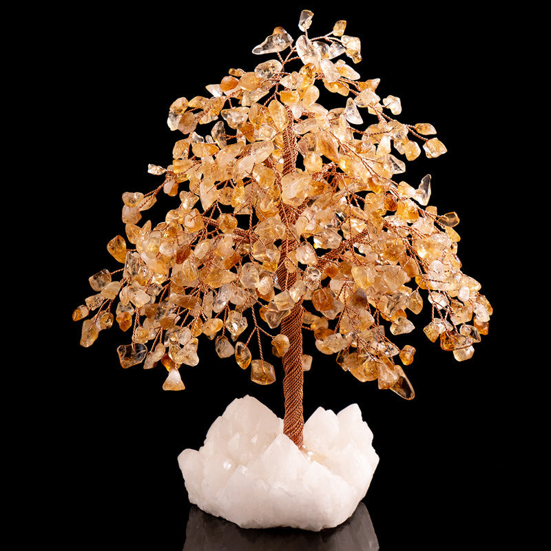 Apaisement – Arbre de Vie en Citrine et Quartz Clair