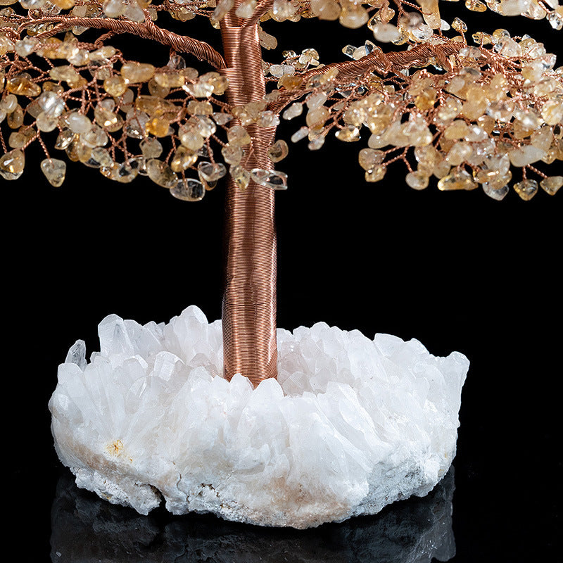 Apaisement – Arbre de Vie en Citrine et Quartz Clair