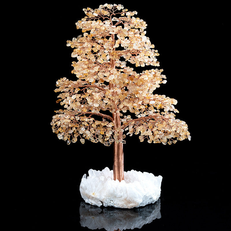 Apaisement – Arbre de Vie en Citrine et Quartz Clair