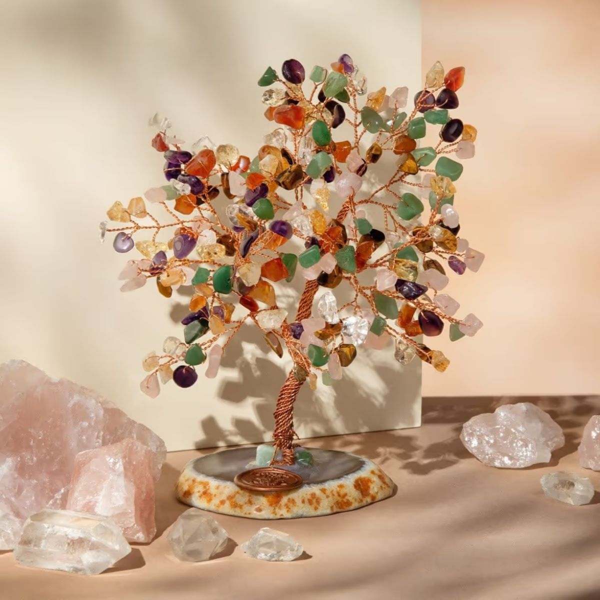 Ascension - Arbre de vie 7 Chakras Mélangé et base Agate
