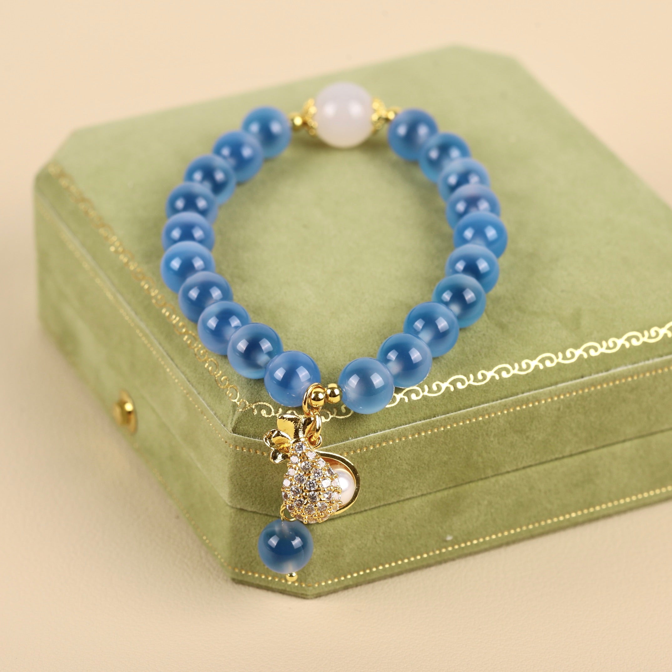 Bracelet Trésor Océanique en Agate - Élégance Naturelle