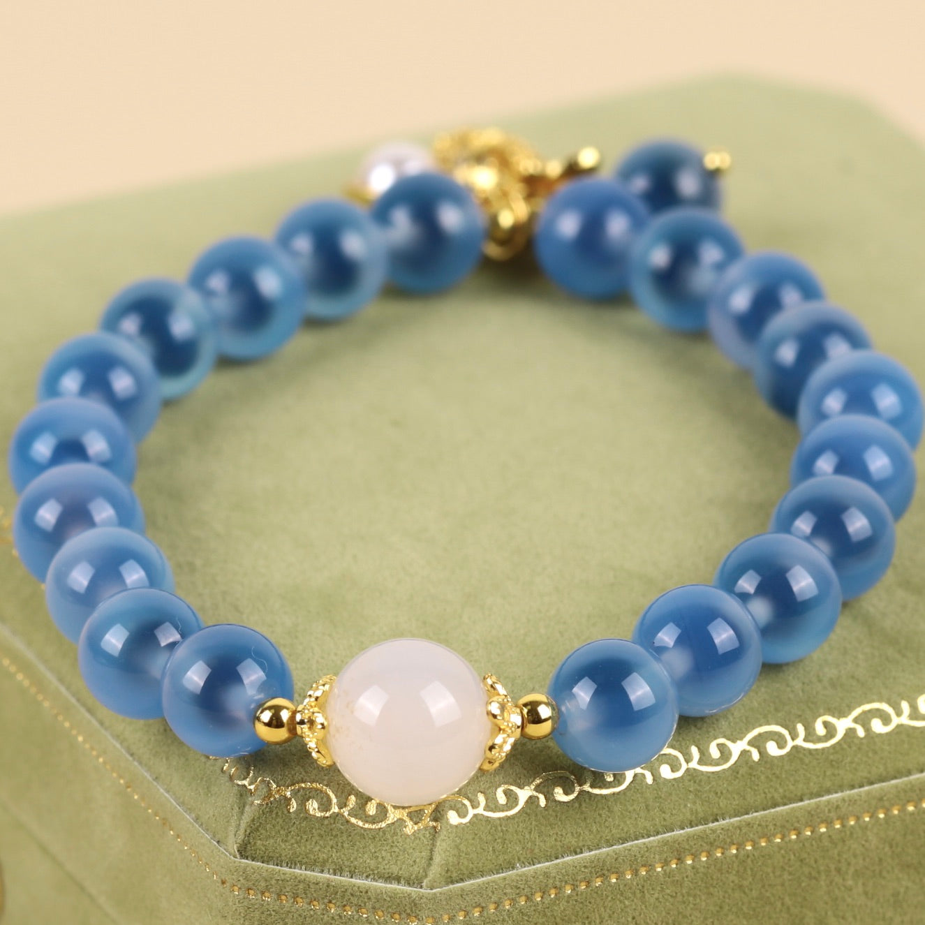 Bracelet Trésor Océanique en Agate - Élégance Naturelle