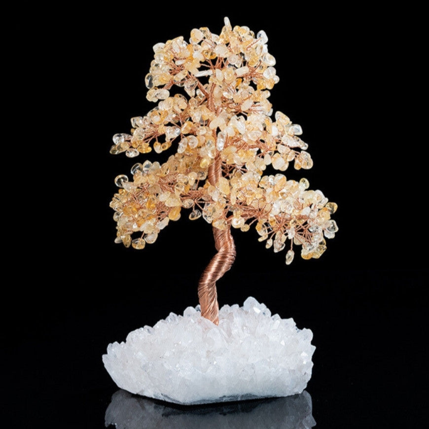 Apaisement – Arbre de Vie en Citrine et Quartz Clair