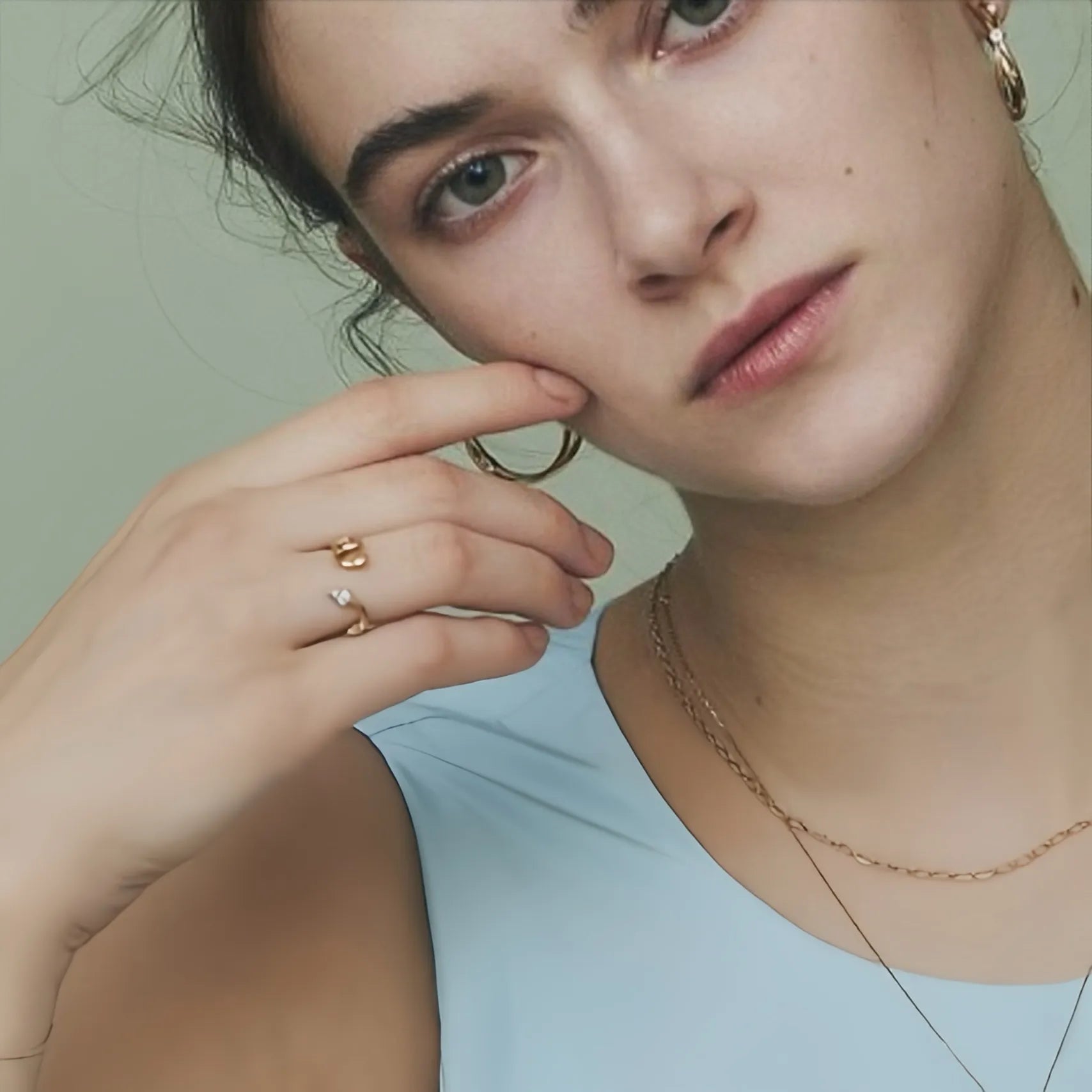 Bague Aigue Marine "Rêve Opalin" Argent Doré Or