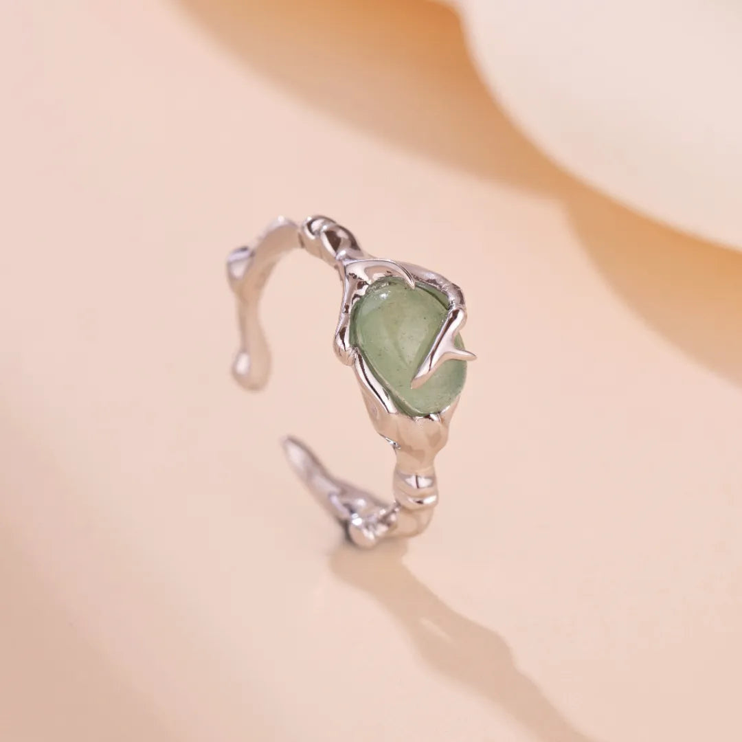 Bague Aventurine "Force de Nature" Argent