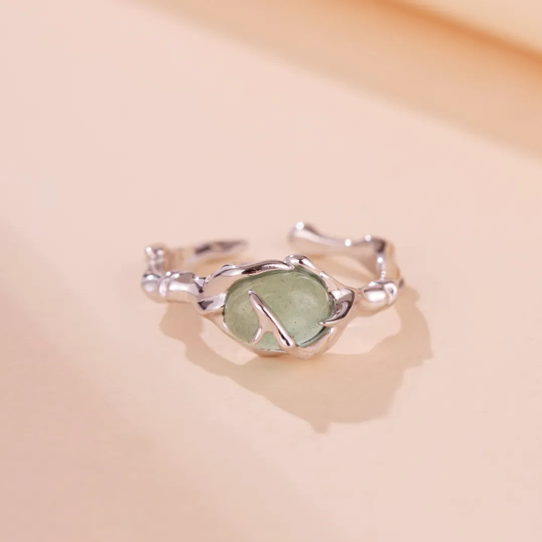 Bague Aventurine "Force de Nature" Argent