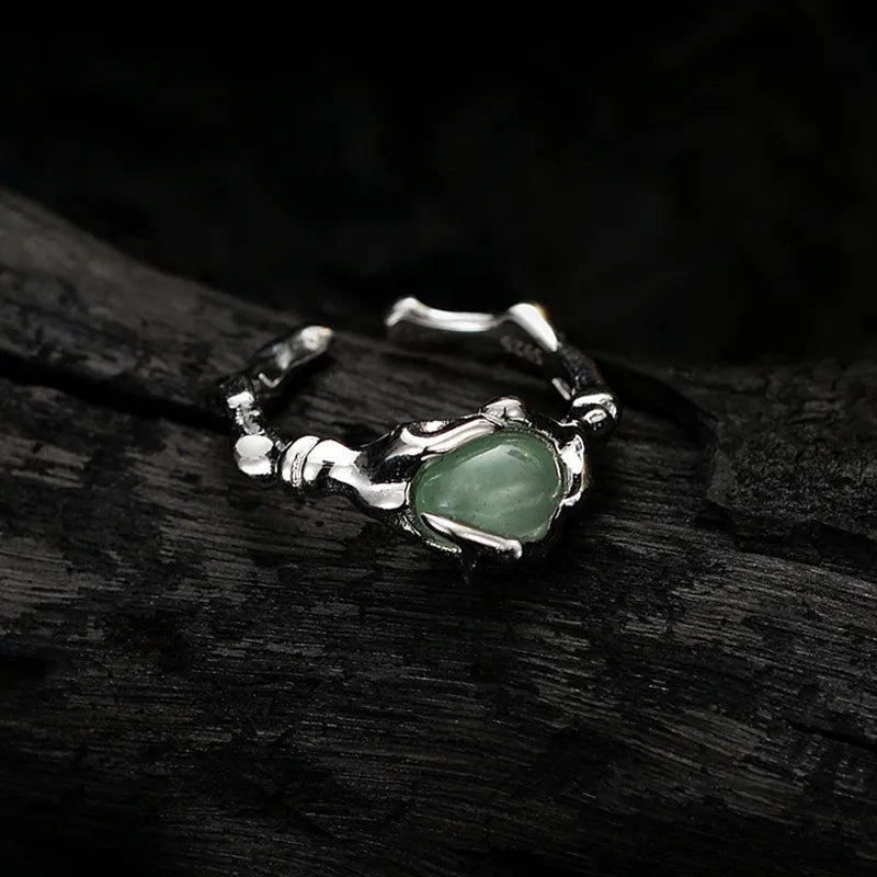 Bague Aventurine "Force de Nature" Argent