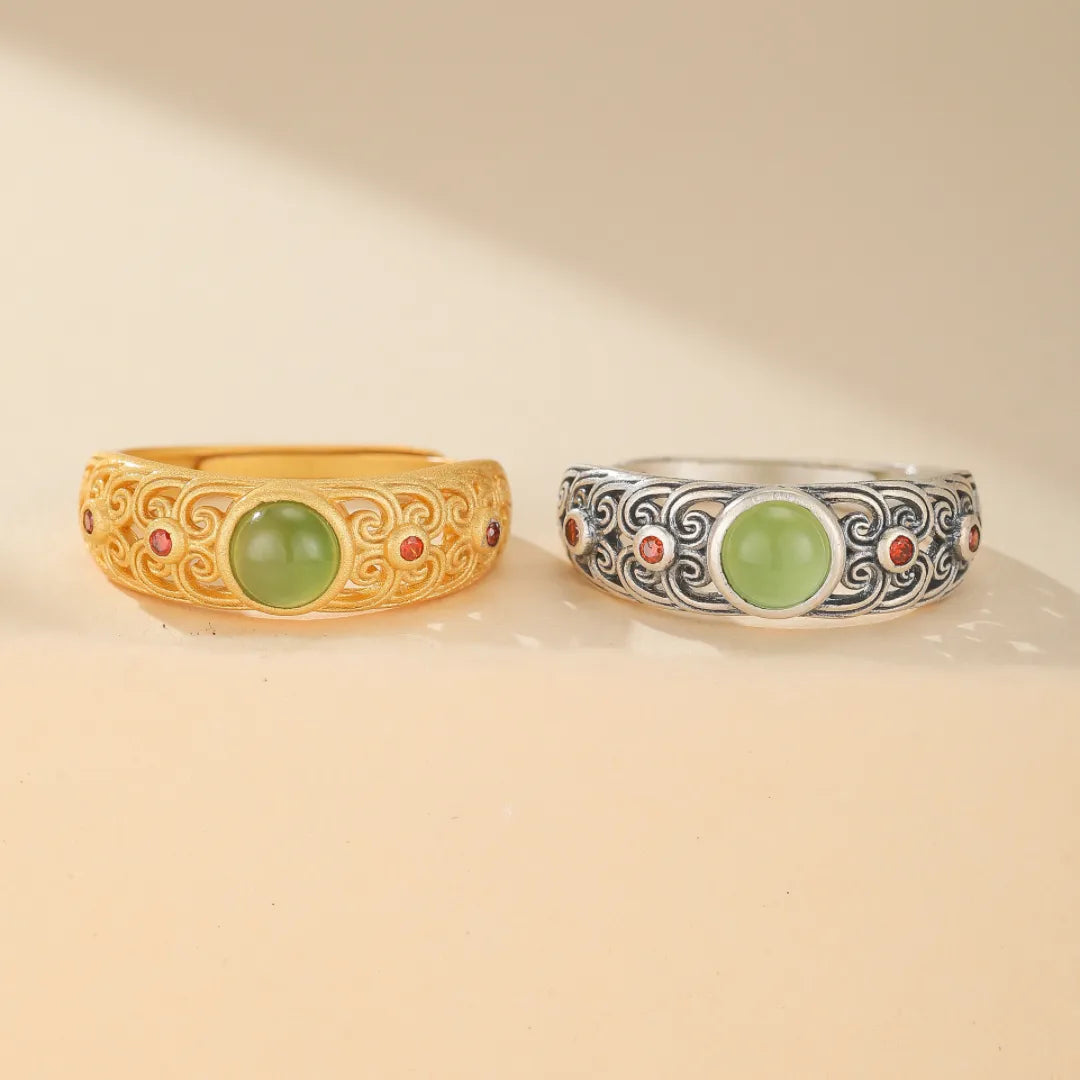 Bague Jade "Rêve Impérial" Argent