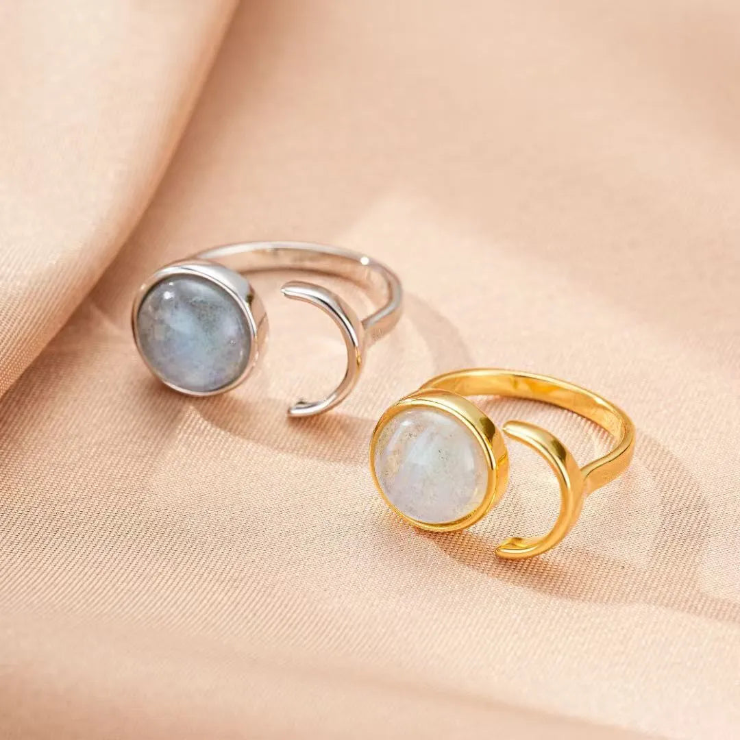 Bague Labradorite "Aura Lunaire" Argent