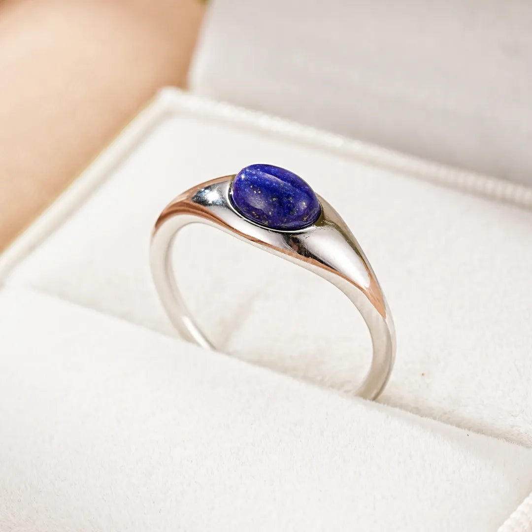 Ring Lapislazuli "Geheimnisvoller Stern" Silber