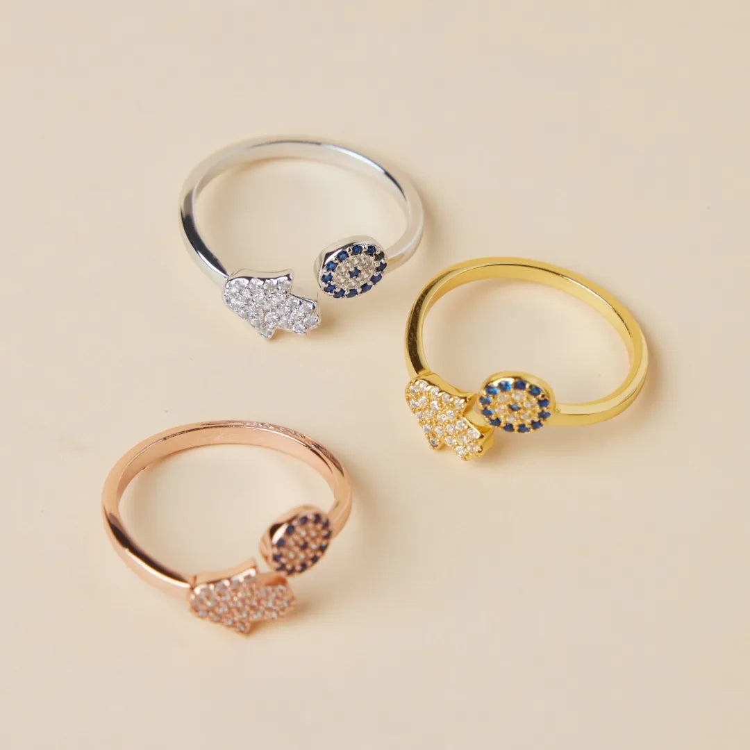 Bague Mauvais Œil "Gardienne" Argent