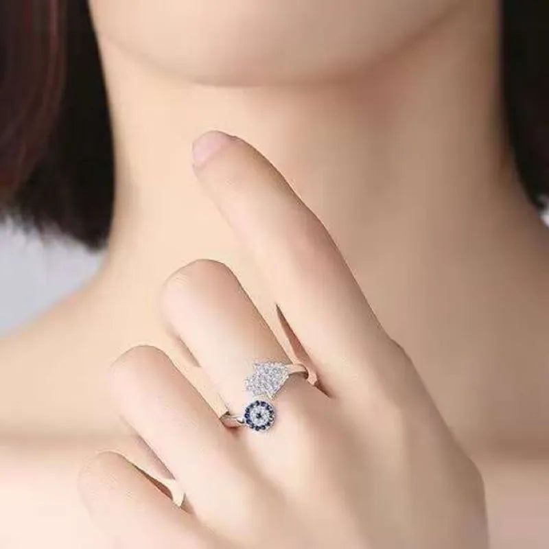 Bague Mauvais Œil "Gardienne" Argent