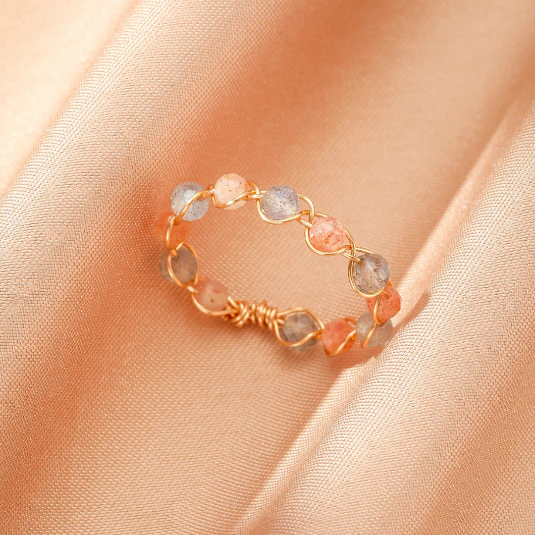 Bague Pierre de Soleil et Pierre de Lune "Éclat Astral"