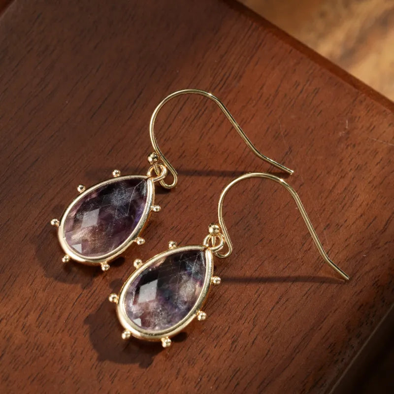 Boucles d’Oreilles Améthyste "Gouttes d'Aurore"