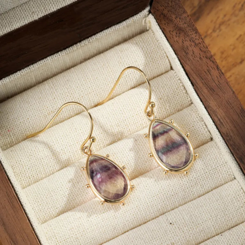 Boucles d’Oreilles Améthyste "Gouttes d'Aurore"