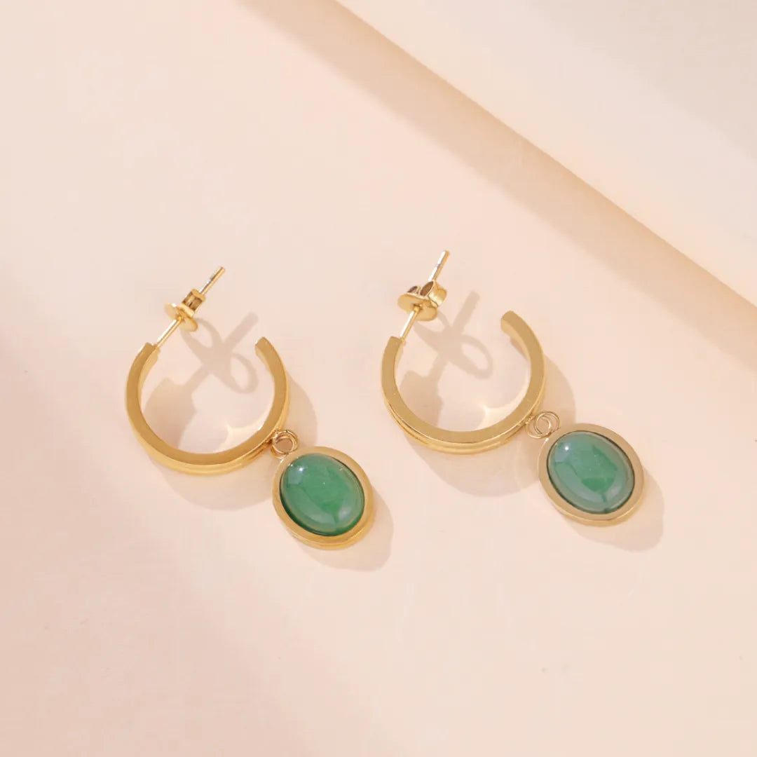 Earrings Aventurine "Luxury Green"