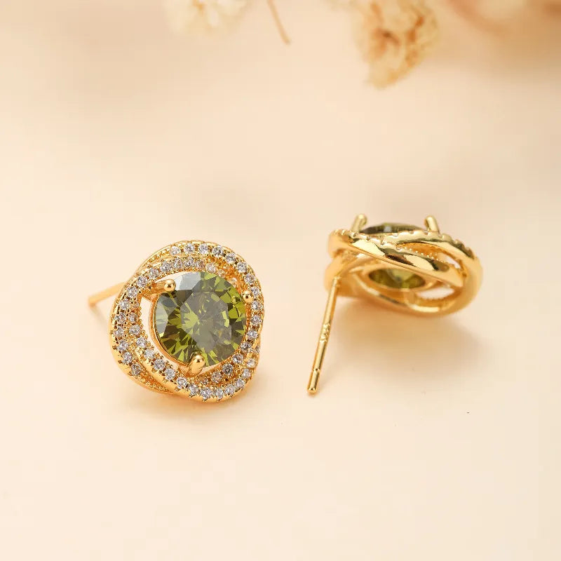 Peridot Earrings "Timeless Elegance" Gold