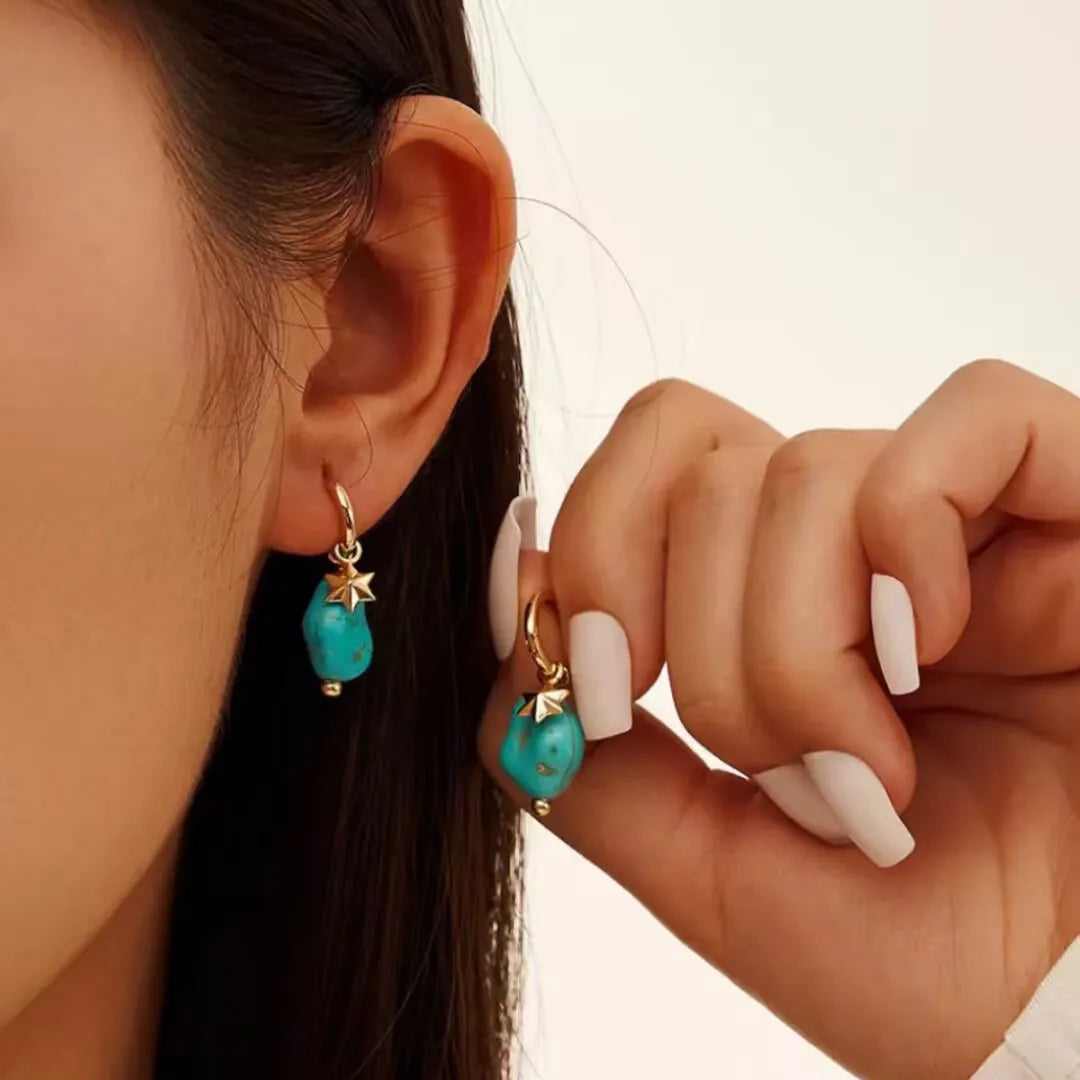 Boucles d'Oreilles Turquoise "Fraîcheur Céleste" Argent