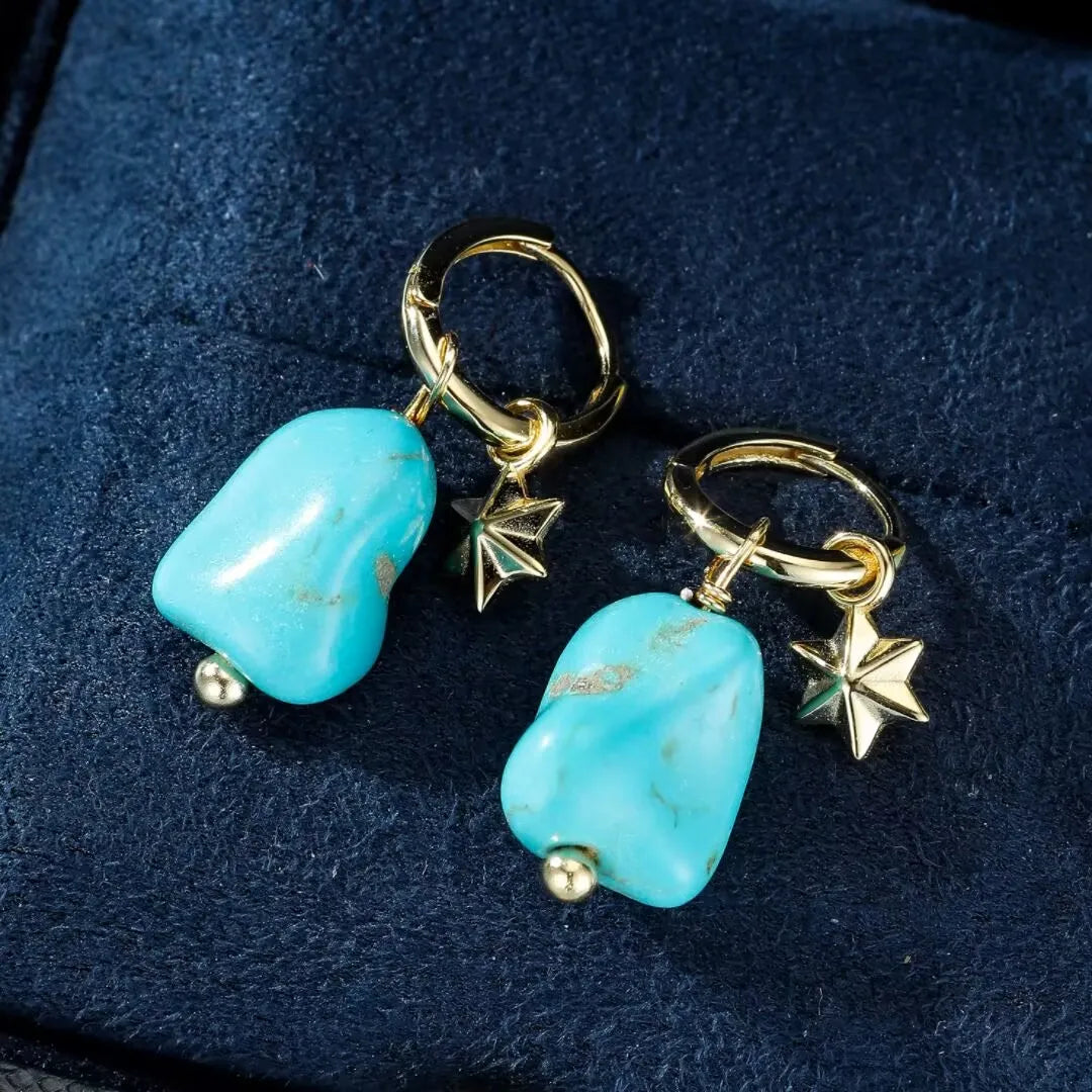 Boucles d'Oreilles Turquoise "Fraîcheur Céleste" Argent
