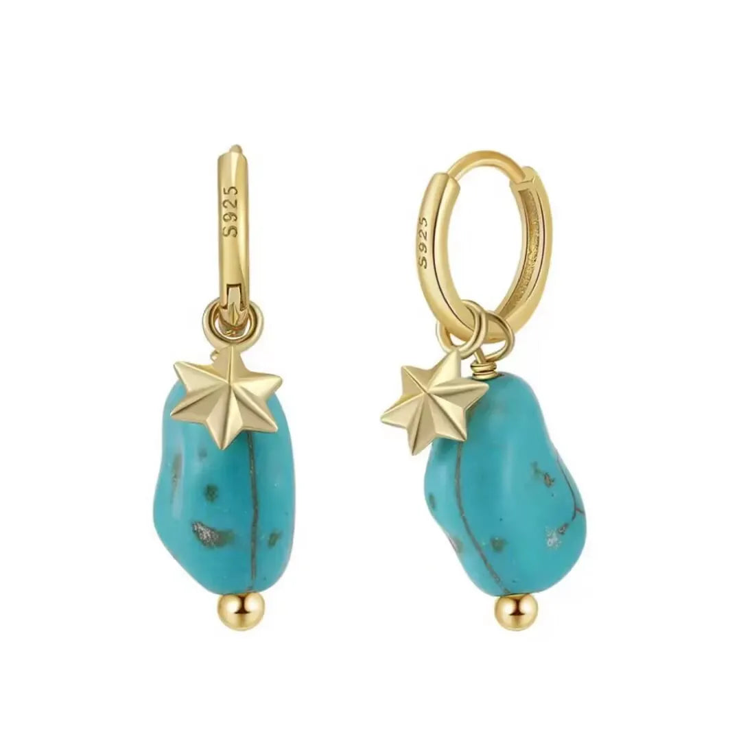 Boucles d'Oreilles Turquoise "Fraîcheur Céleste" Argent