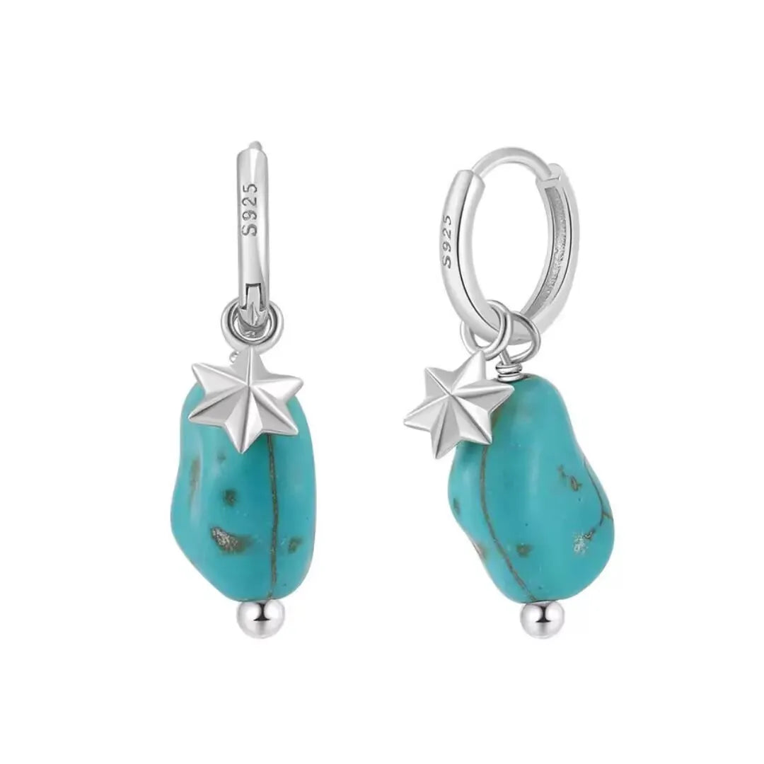 Boucles d'Oreilles Turquoise "Fraîcheur Céleste" Argent