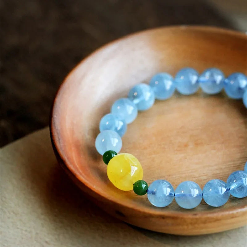Bracelet Aigue Marine "Bleu Pure"