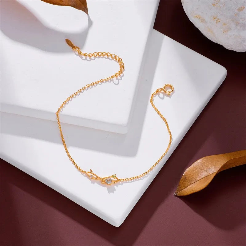 Bracelet Aigue Marine "Rêve Opalin" Argent Doré Or