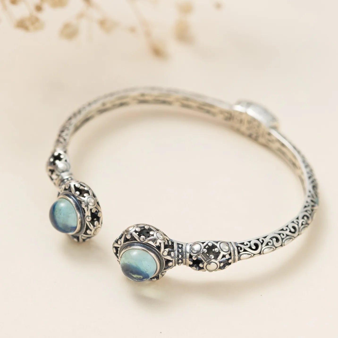 Aqua Marine Bracelet "Maritime Serenity" Silver