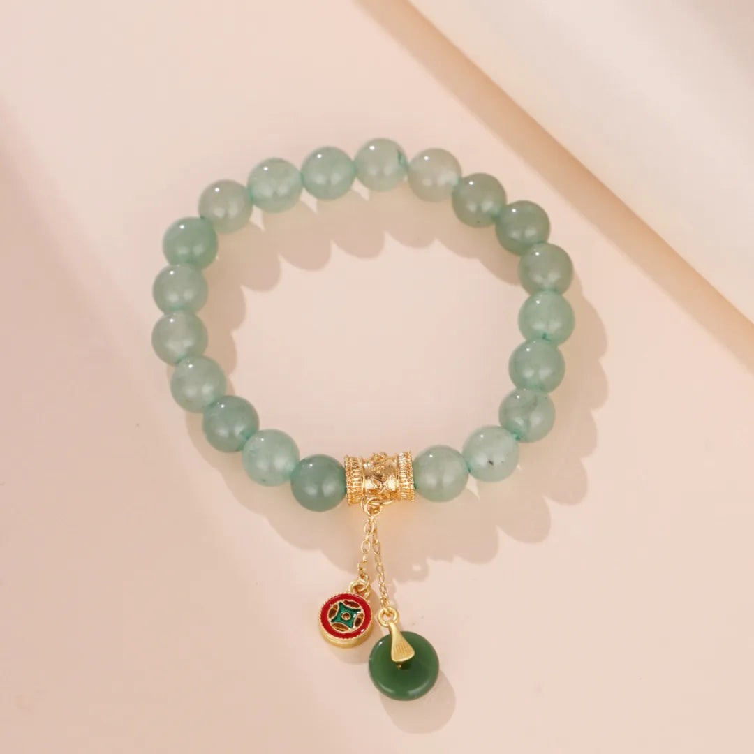 Bracelet Aventurine "Paix Éternelle" Doré Or