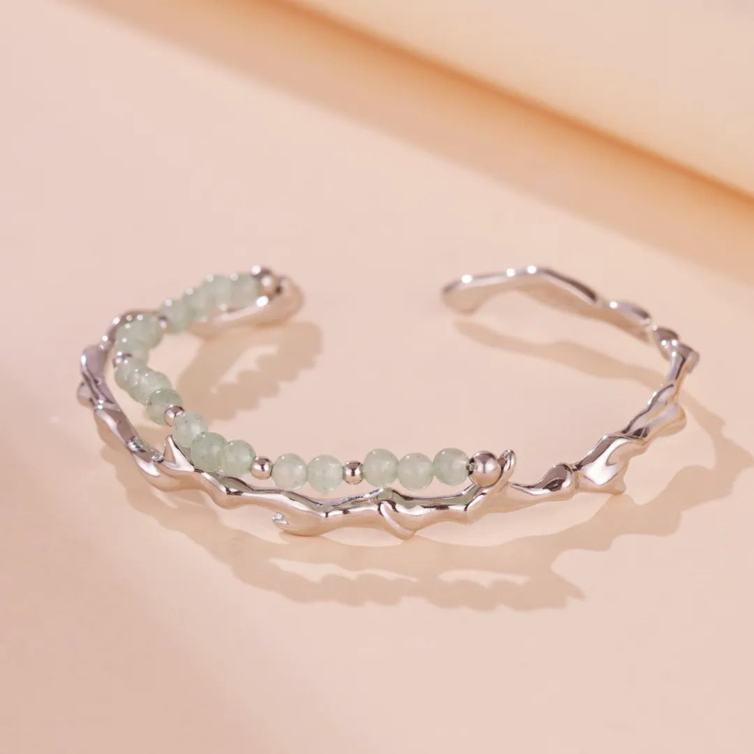 Aventurine Bracelet "Natural Serenity" Silver