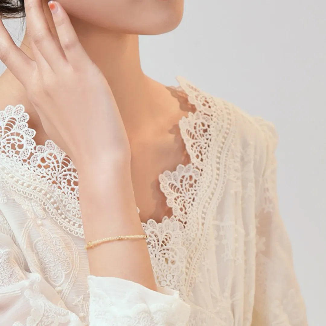 Bracelet Citrine "Tendresse Dorée" Doré Or