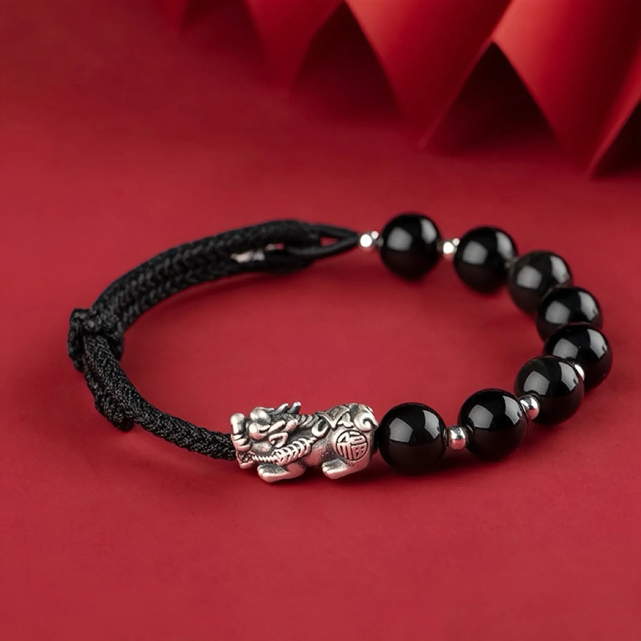 Bracelet Couple Fil Rouge Pi Xiu "Union Éternelle"