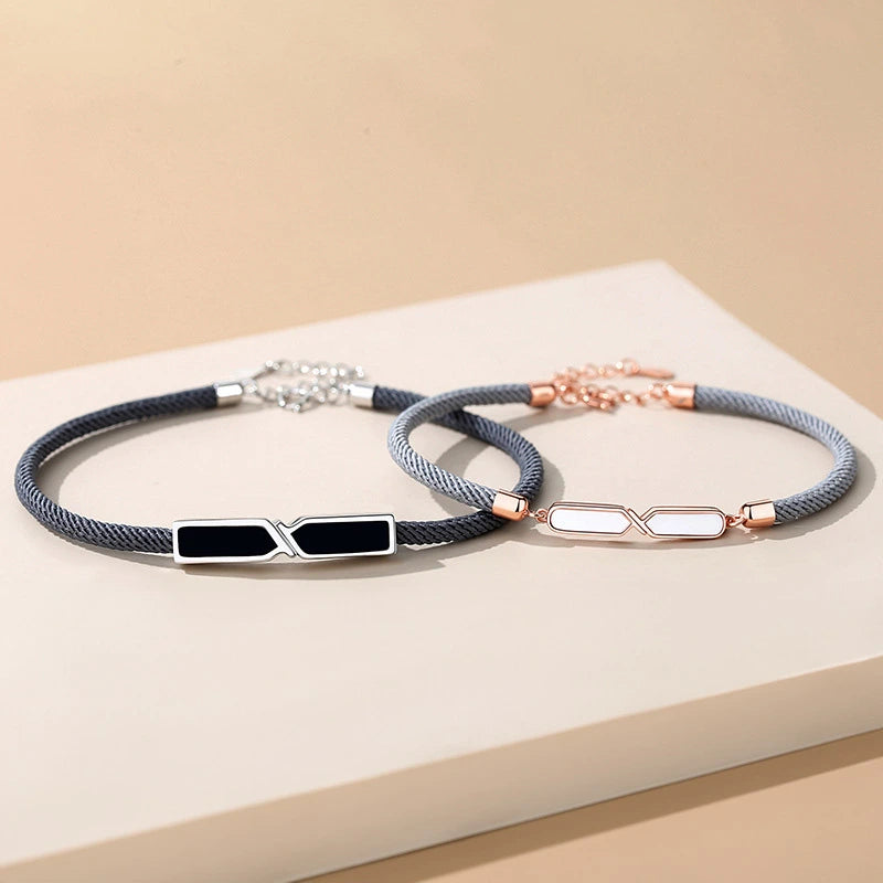 Infinity Couple Bracelet "Harmonious Duo" Silver