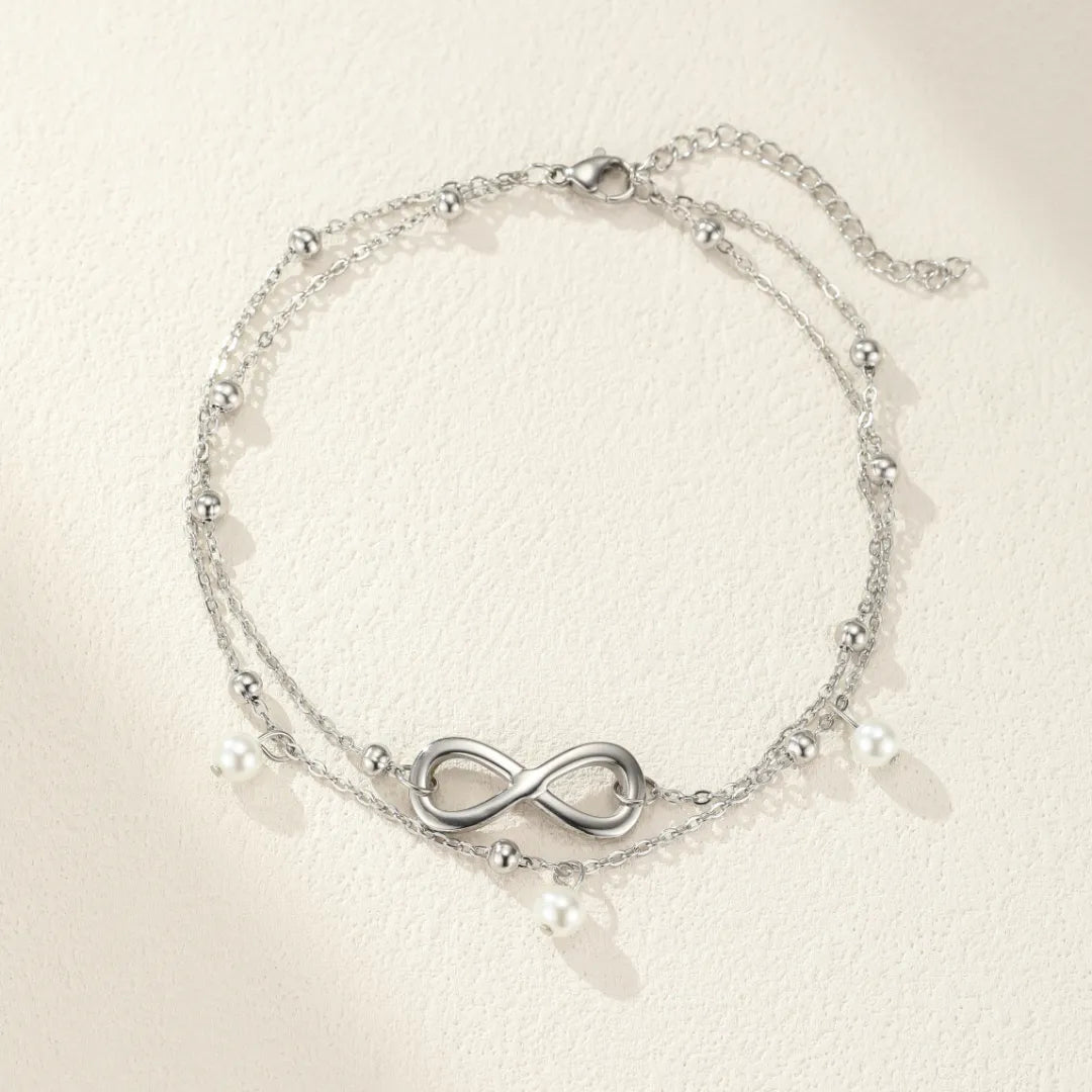 Infinity Pearl Anklet "Infinite Harmony"