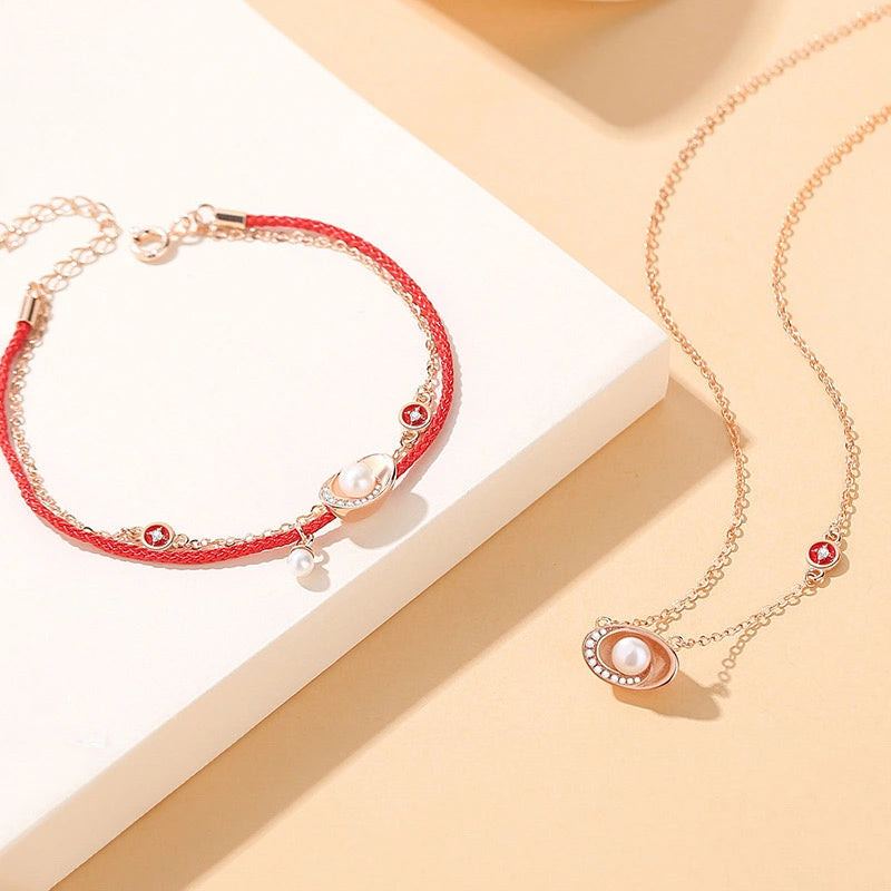 Bracelet Fil Rouge "Éclat Carmine" Argent