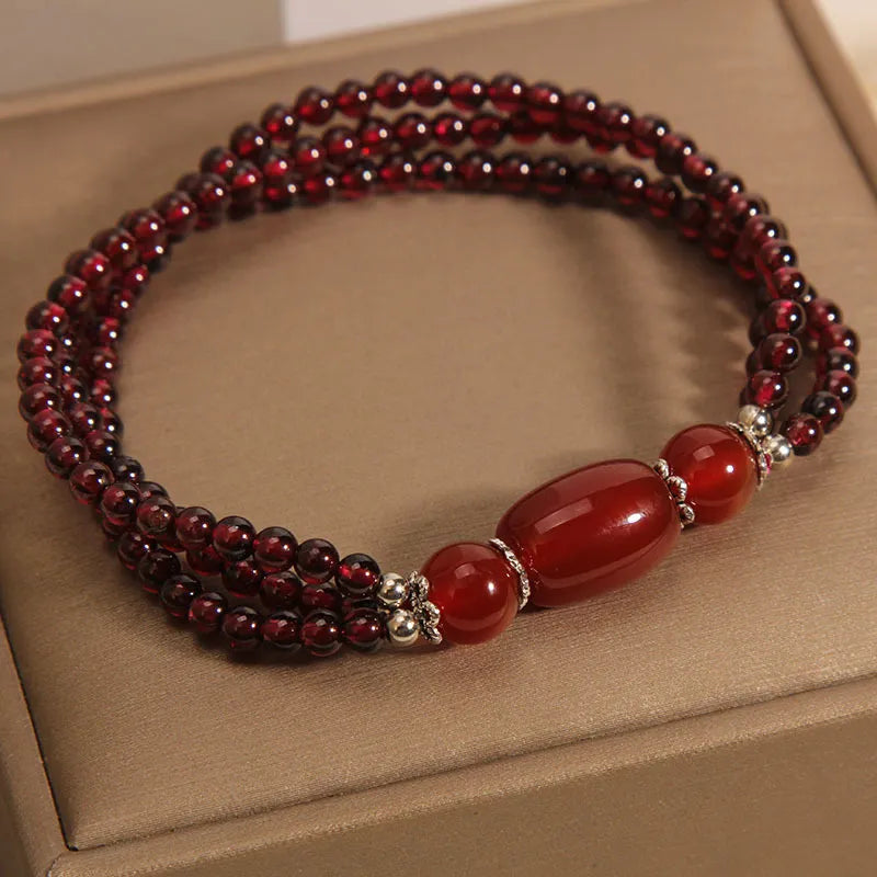 Garnet Bracelet "Positive Shine"