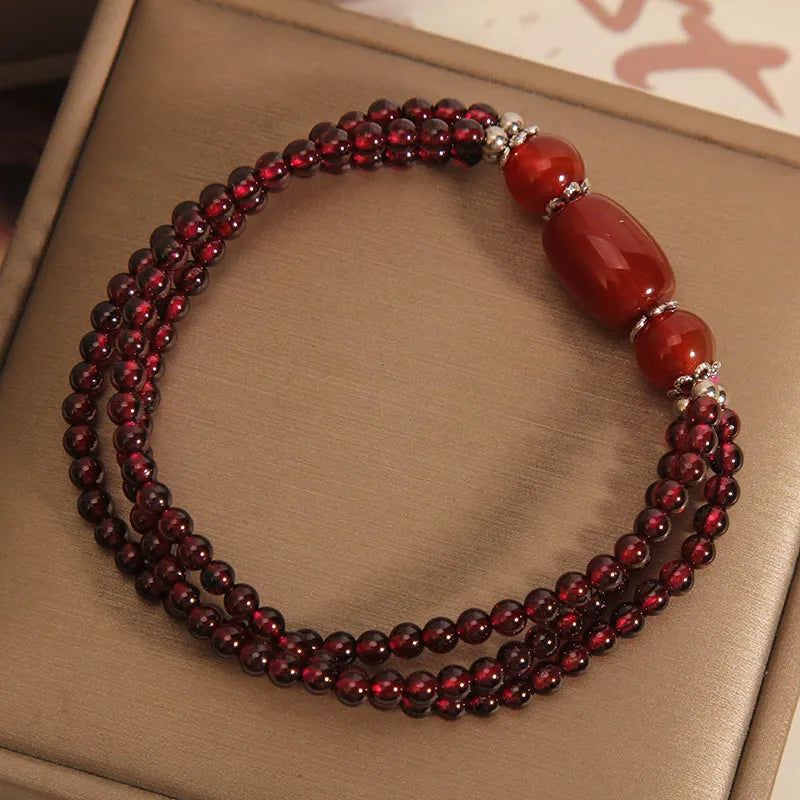 Bracelet Grenat "Éclat Positif"