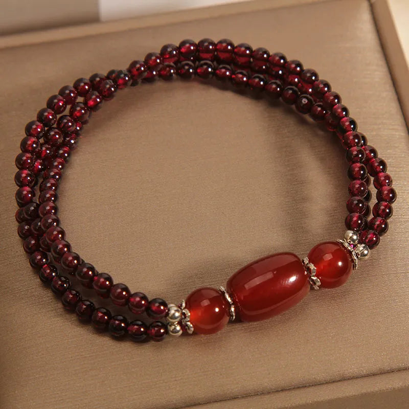 Bracelet Grenat "Éclat Positif"