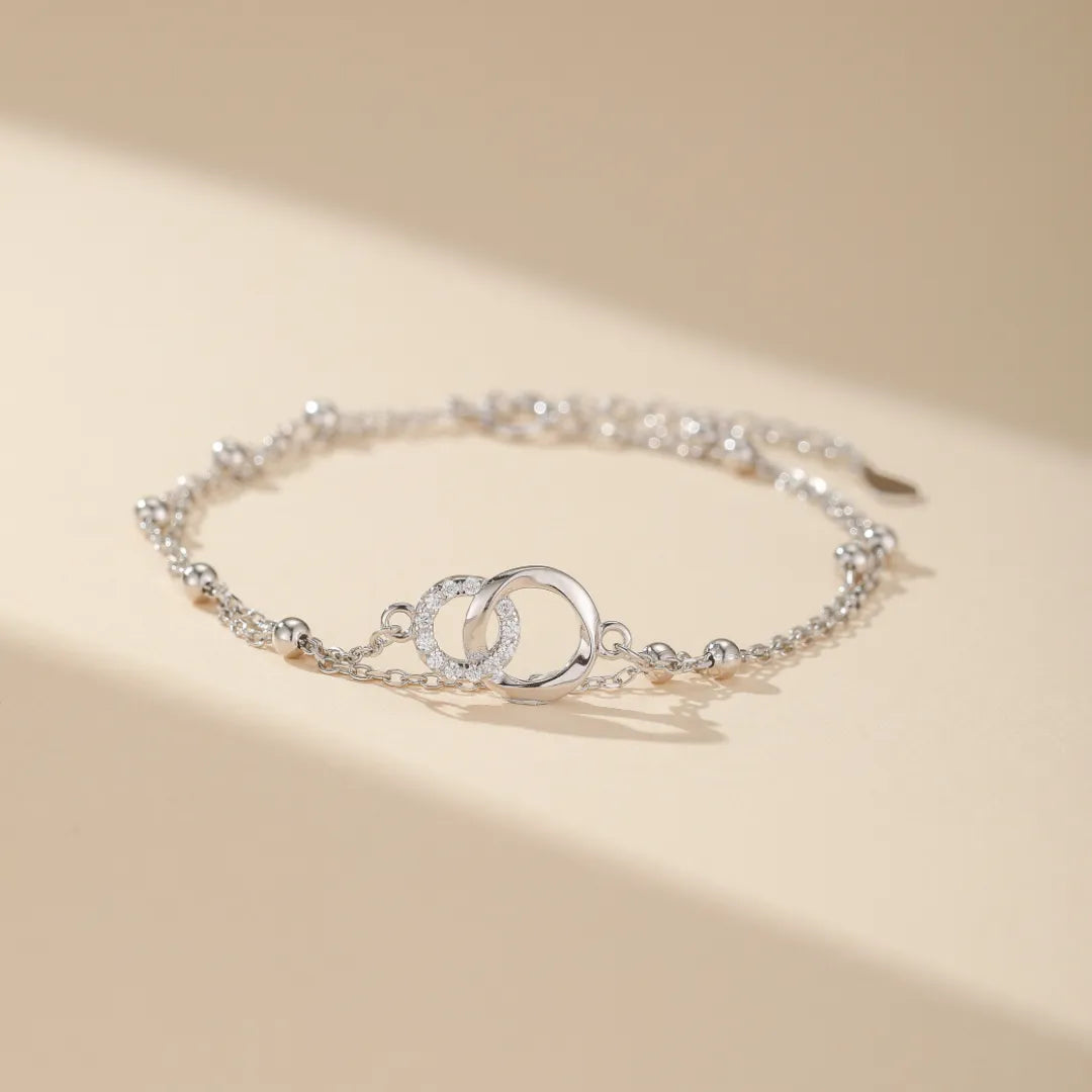 Bracelet Infini "Éternité Précieuse" Argent