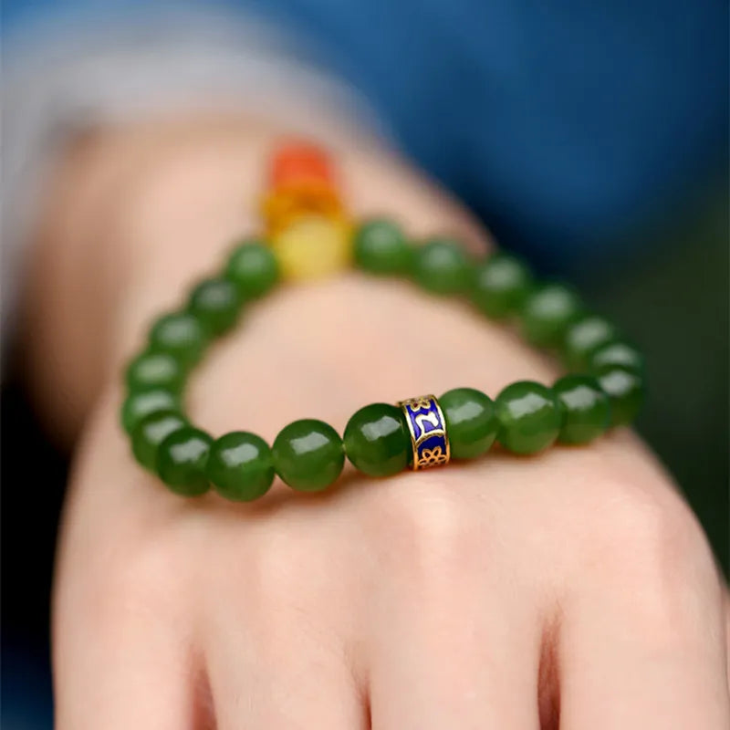 Bracelet Jade Pi Xiu "Énergie Sacrée" Argent