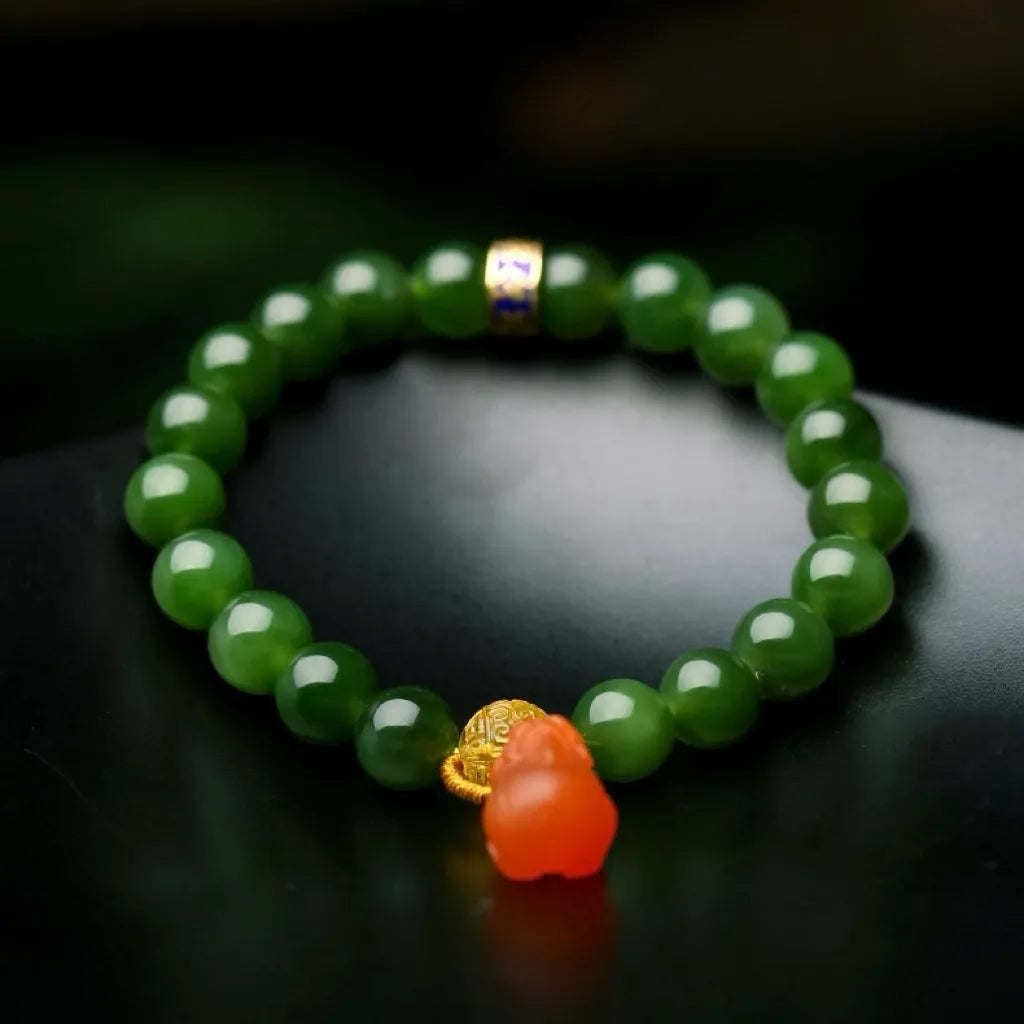 Bracelet Jade Pi Xiu "Énergie Sacrée" Argent