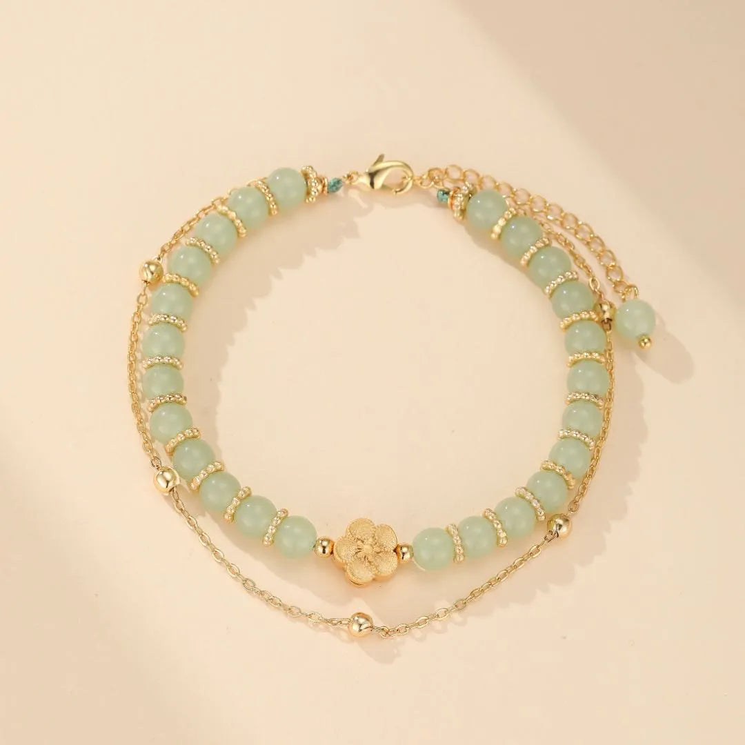 Bracelet Jade "Fleur Pure"