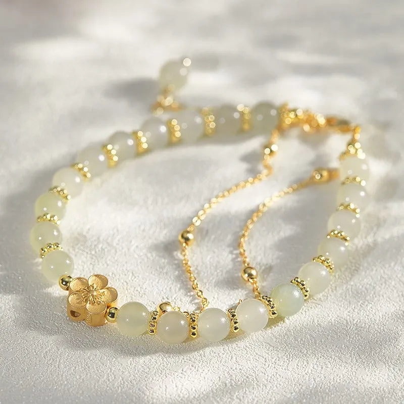 Bracelet Jade "Fleur Pure"