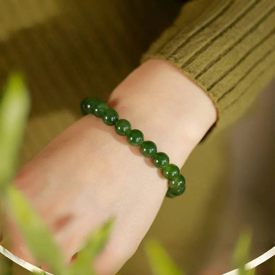 Jade Lotus Bracelet "Chance Lotus" Silver