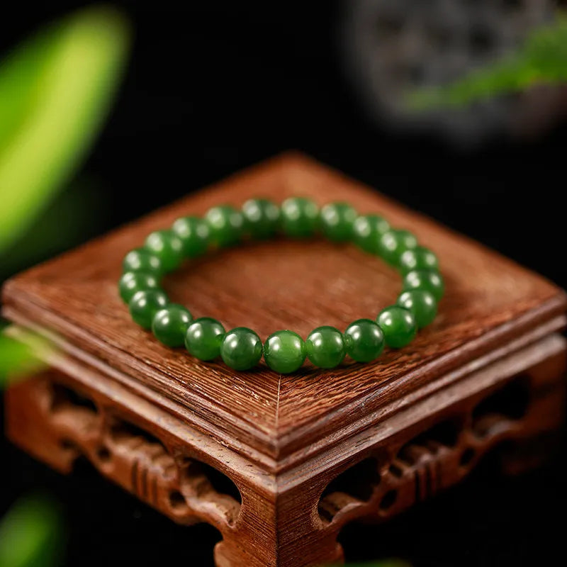 Jade Lotus Bracelet "Chance Lotus" Silver