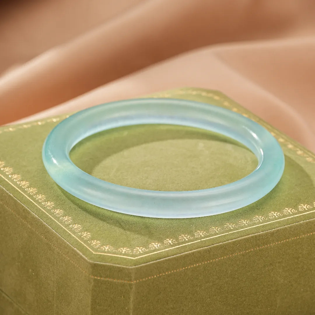 Bracelet Jonc Aigue Marine "Douceur Marine"