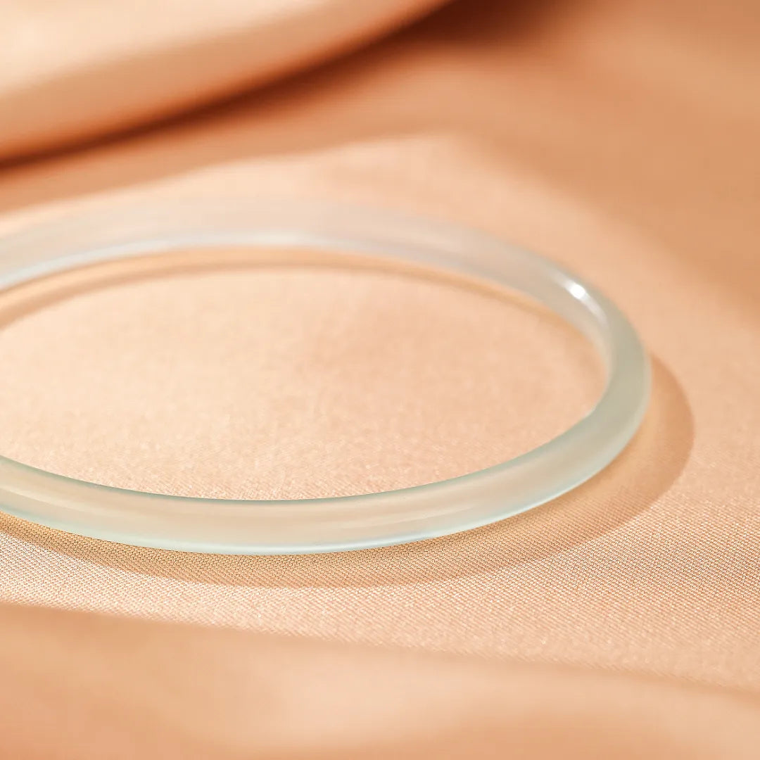 Bracelet Jonc Calcédoine "Fraîcheur Aquatique"