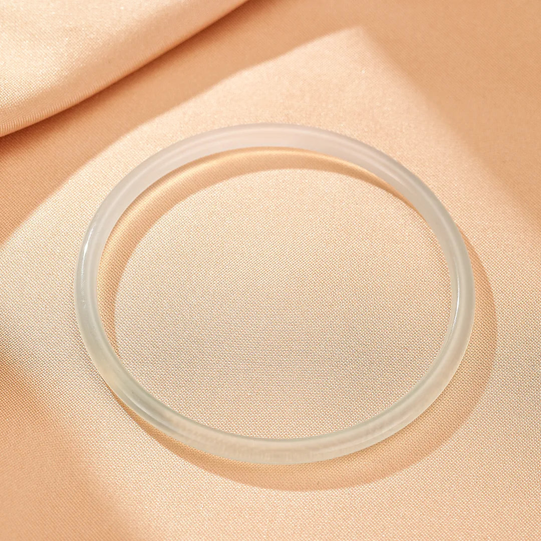 Bracelet Jonc Calcédoine "Fraîcheur Aquatique"