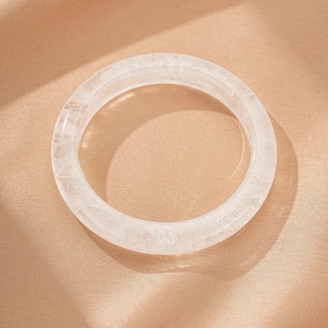 Bracelet Jonc Cristal de Roche "Pureté Lumineuse"